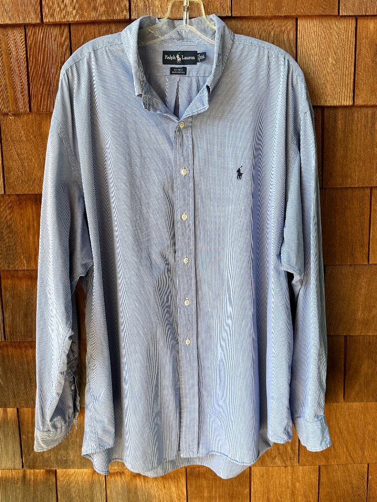 Euc Ralph Lauren Blaire Gingham Button Down Long Sleeve Shirt In Men's Xxl